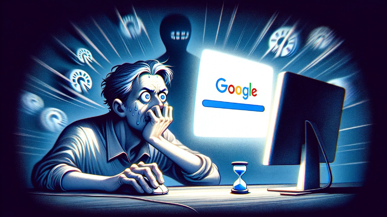 Usuario ansioso en Google